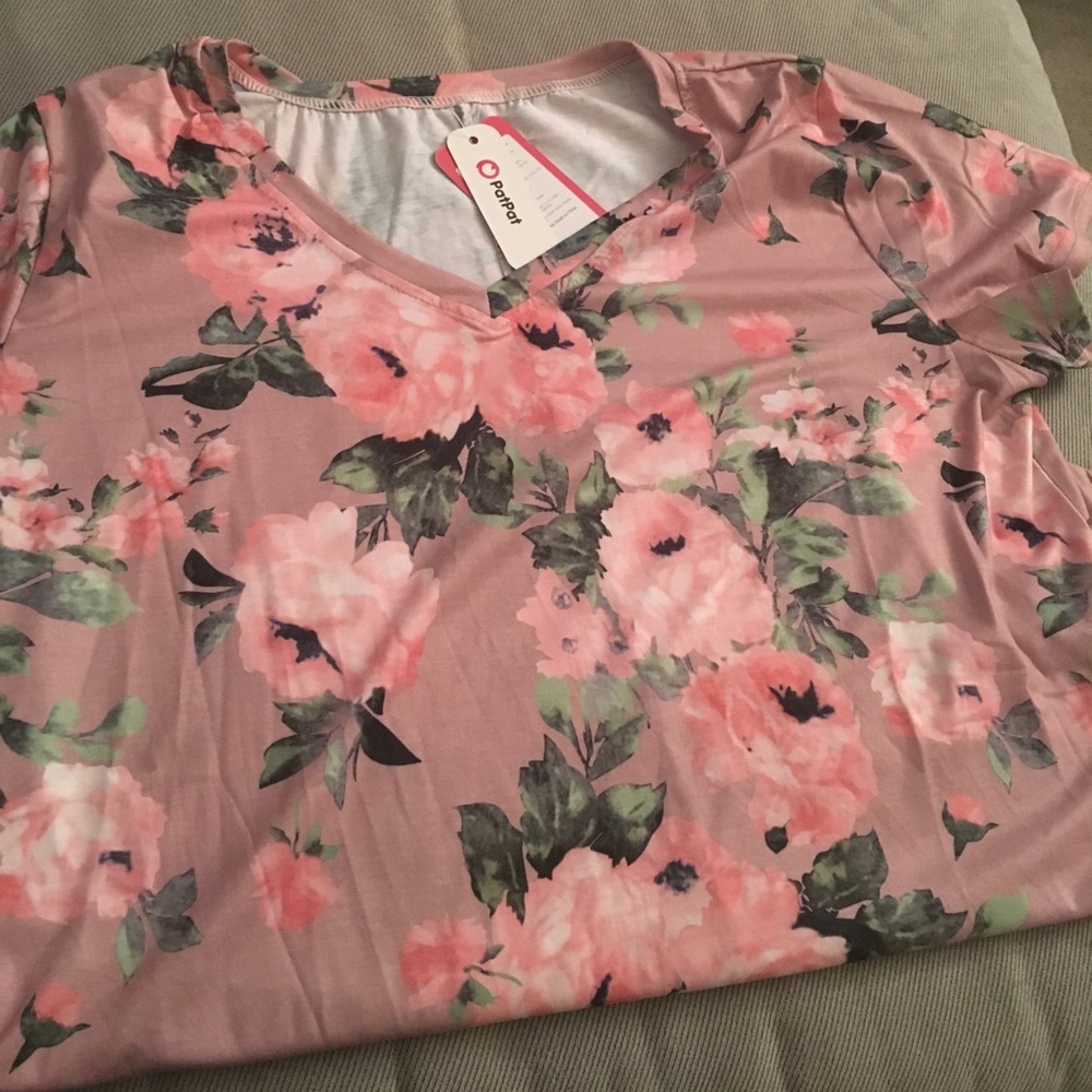 PatPat pink floral shirt